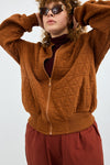 Quilt Bomber Jacket - Brick