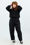 Quilt Bomber Jacket - Black