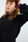 Quilt Bomber Jacket - Black