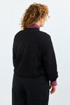 Quilt Bomber Jacket - Black