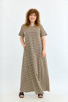 Sunrise Dress - Brown & Cream
