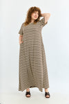 Sunrise Dress - Brown & Cream