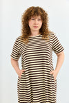 Sunrise Dress - Brown & Cream