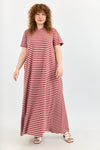 Sunrise Dress - Pink & Bordeaux