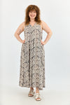 Mona dress - Flowers grey