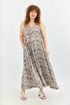 Mona dress - Flowers grey