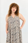 Mona dress - Flowers grey