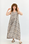 Mona dress - Flowers grey