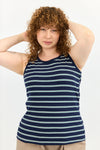Base Rib Top - Blue stripes