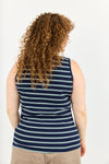 Base Rib Top - Blue stripes