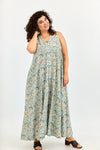 Mona dress - Flowers green