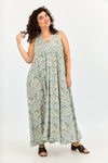Mona dress - Flowers green