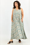 Mona dress - Flowers green