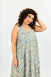 Mona dress - Flowers green