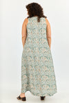 Mona dress - Flowers green