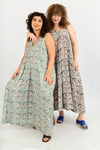 Mona dress - Flowers grey