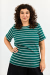 Lili top - Green stripes