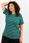 Lili top - Green stripes