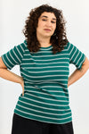 Lili top - Green stripes