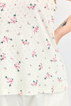 Mercury Pointelle  top - Pink flowers