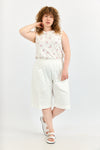 Mercury Pointelle  top - Pink flowers
