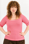 Kimi top - Pink & Red