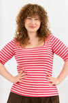 Kimi top - Pink & Red