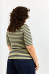 Kimi top - Olive & Navy
