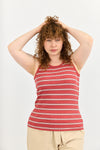 Base Rib Top - Red stripes