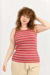 Base Rib Top - Red stripes