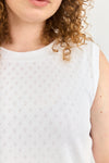 Mercury Pointelle  top - White