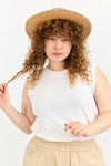 Mercury Pointelle  top - White