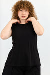 Mercury Pointelle  top - Black