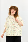 Emilie top - Cream with Flowers
