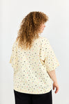 Emilie top - Cream with Flowers