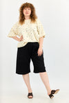 Emilie top - Cream with Flowers