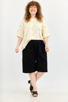 Emilie top - Cream with Flowers