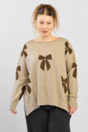 Bow tie top - Beige