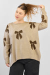 Bow tie top - Beige