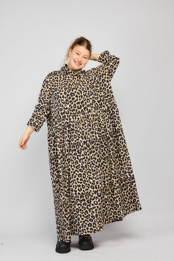 Nina winter Dress - Leopard