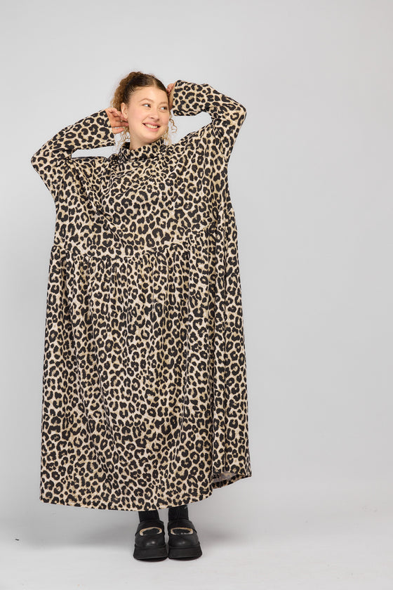 Nina winter Dress - Leopard