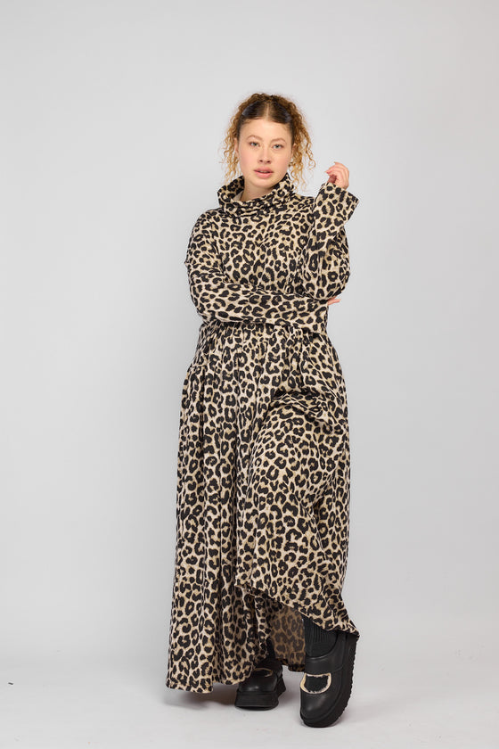 Nina winter Dress - Leopard
