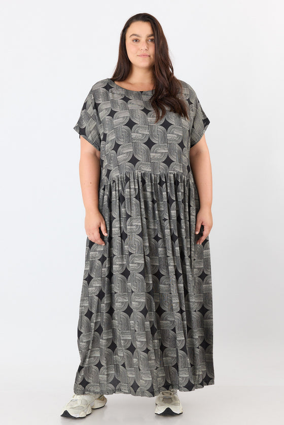 Nina Dress - Black pattern
