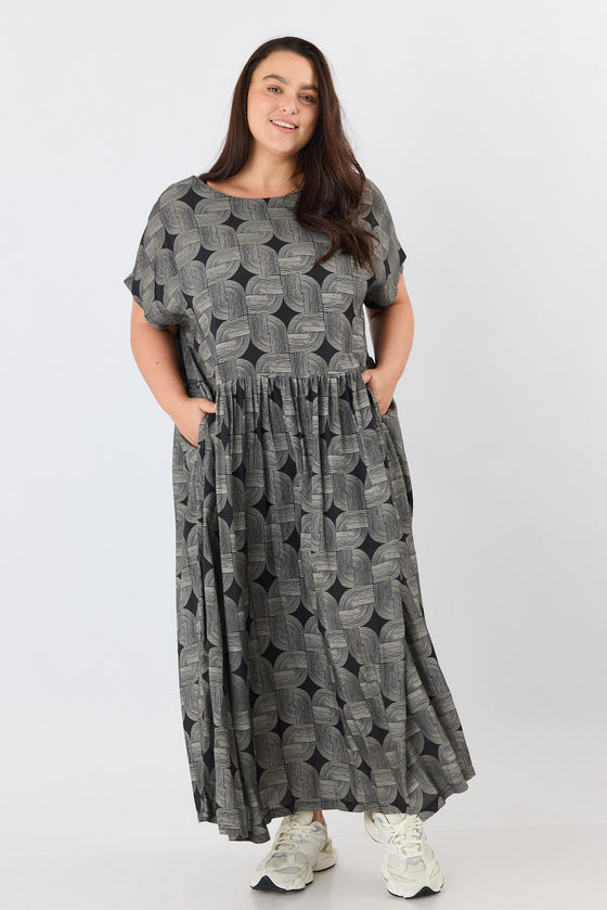 Nina Dress - Black pattern