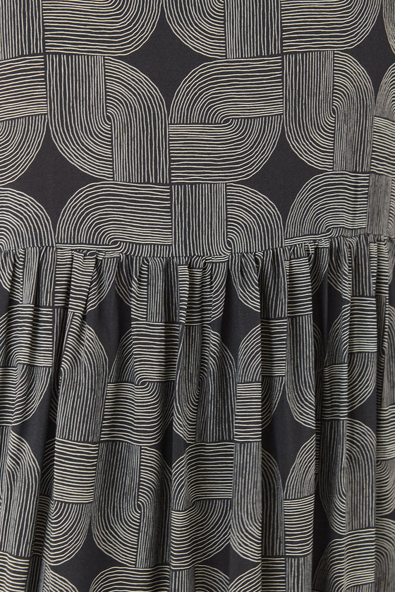Nina Dress - Black pattern