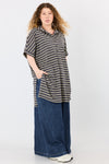 Roxanne tunic - Grey & light yellow stripes