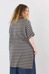 Roxanne tunic - Grey & light yellow stripes