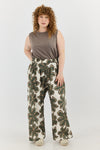 Naga Pants - Green flowers