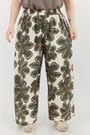 Naga Pants - Green flowers
