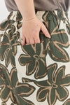 Naga Pants - Green flowers